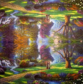 198 Garten - 3-lagig - Thomas Kinkade